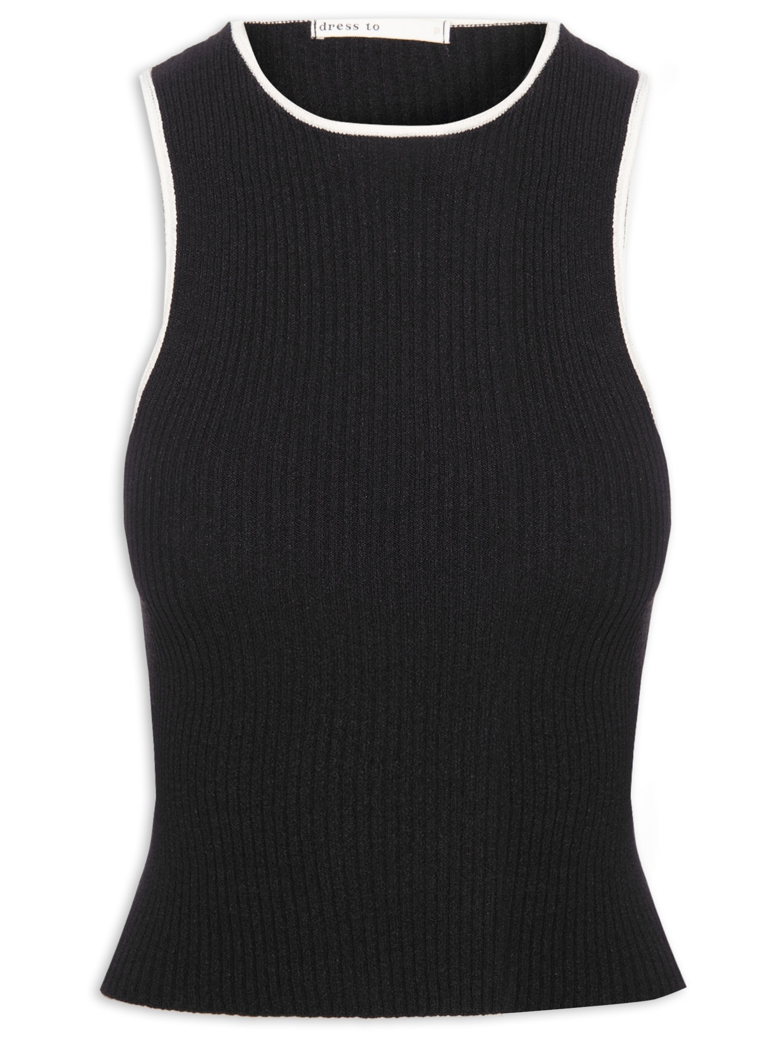 Blusa Feminina Tricot Bicolor Preto  Dress To