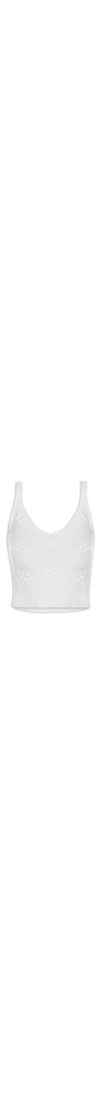 Blusa Feminina Tricot Bolinhas - Branco