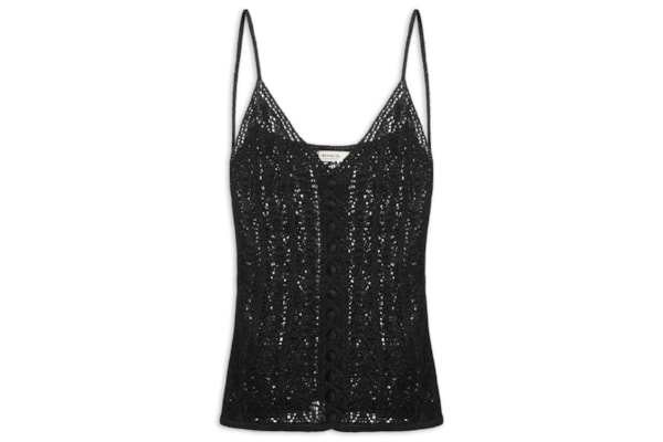 Blusa Feminina Tricot Botões - Preto
