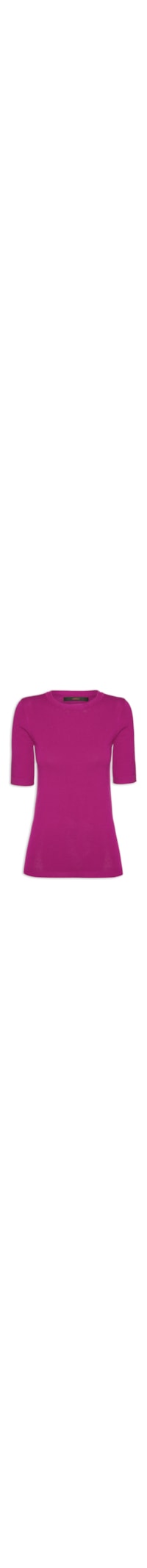 Blusa Feminina Tricot Camiseta Básica - Rosa