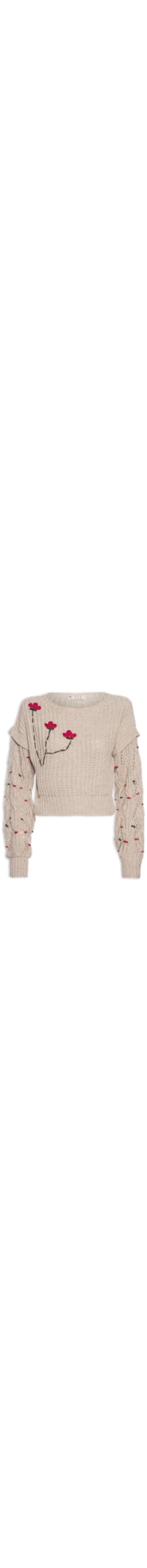 Blusa Feminina Tricot Camuflados - Bege
