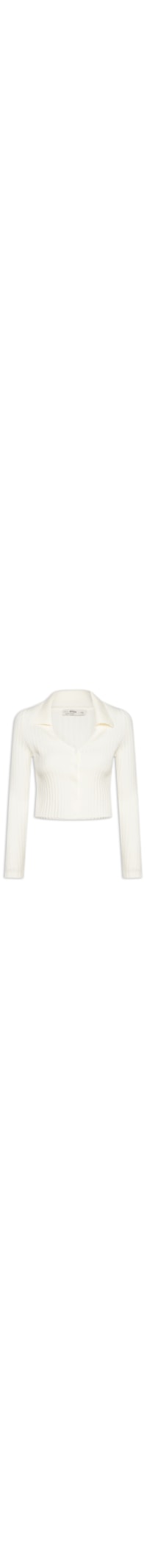 Blusa Feminina Tricot Canelada - Branco