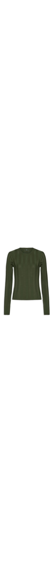 Blusa Feminina Tricot Canelada - Verde