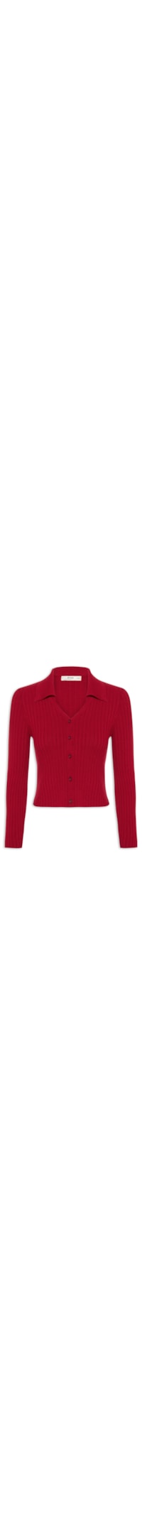 Blusa Feminina Tricot Canelada - Vermelho