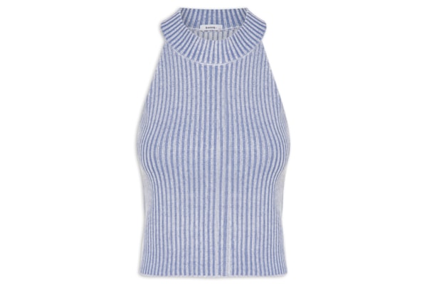 Blusa Feminina Tricot Cava Americana - Azul