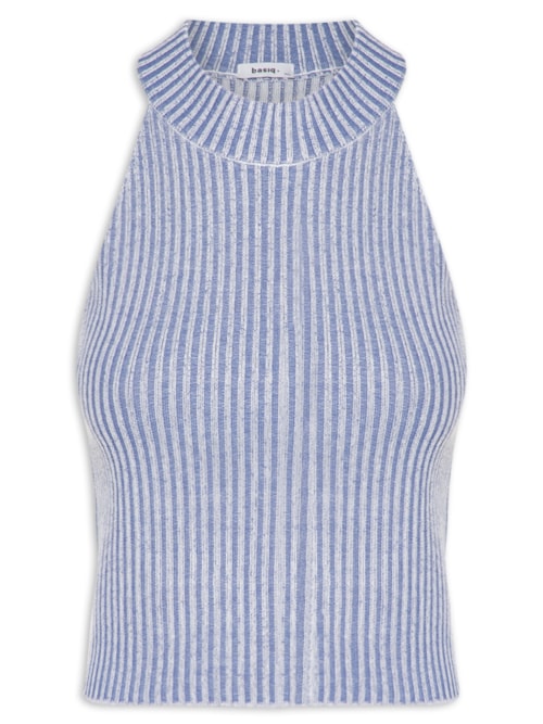 Blusa Feminina Tricot Cava Americana – Azul