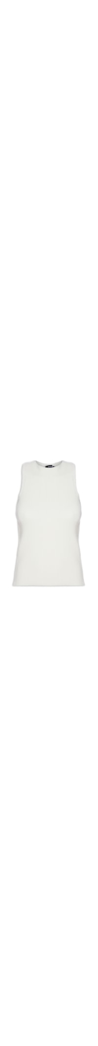 Blusa Feminina Tricot Cava Americana - Off White