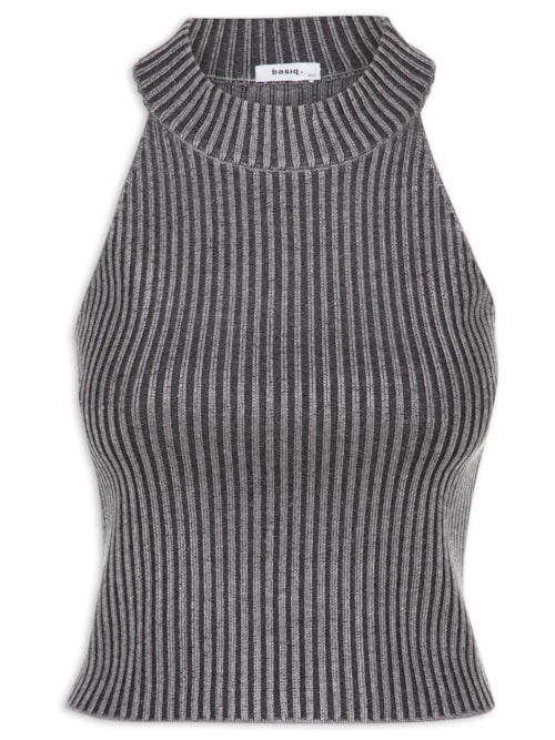 Blusa Feminina Tricot Cava Americana – Preto