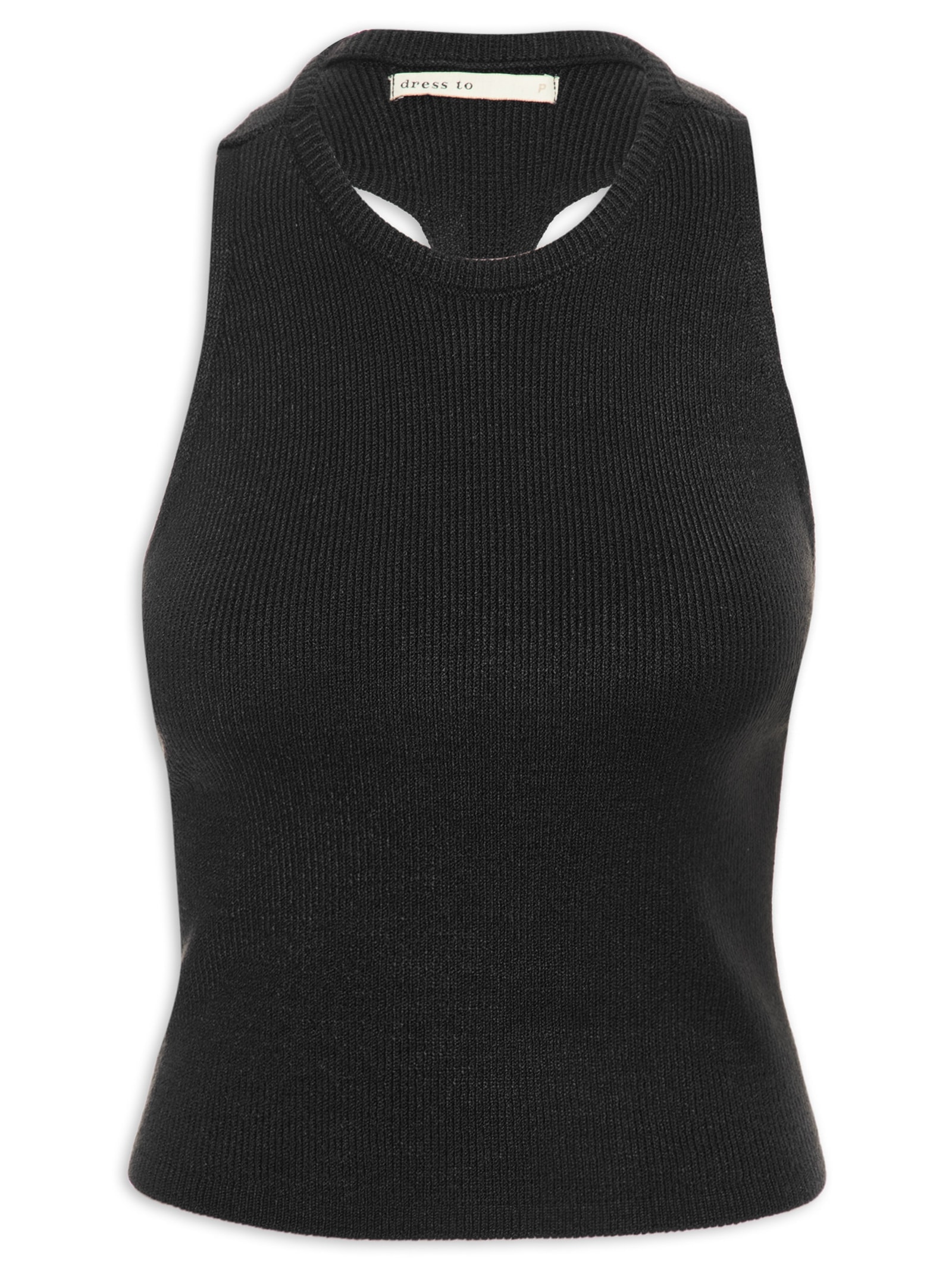 Blusa Feminina Tricot Cavada Preto Dress To