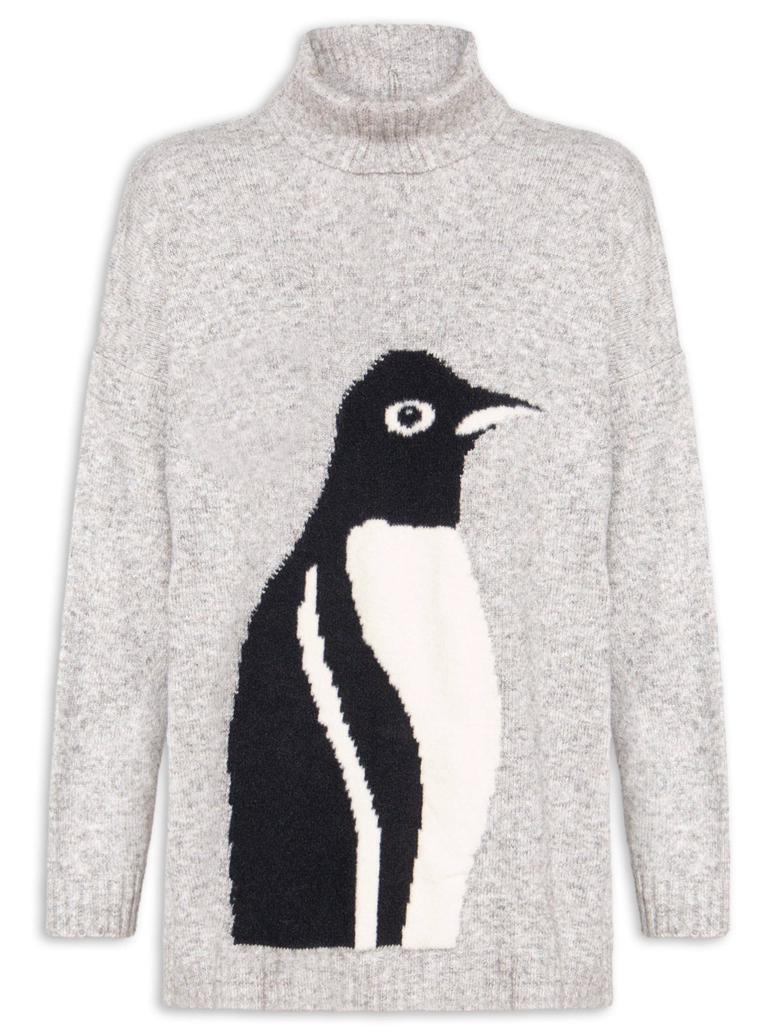 Blusa Feminina Tricot Cinza Anselmi