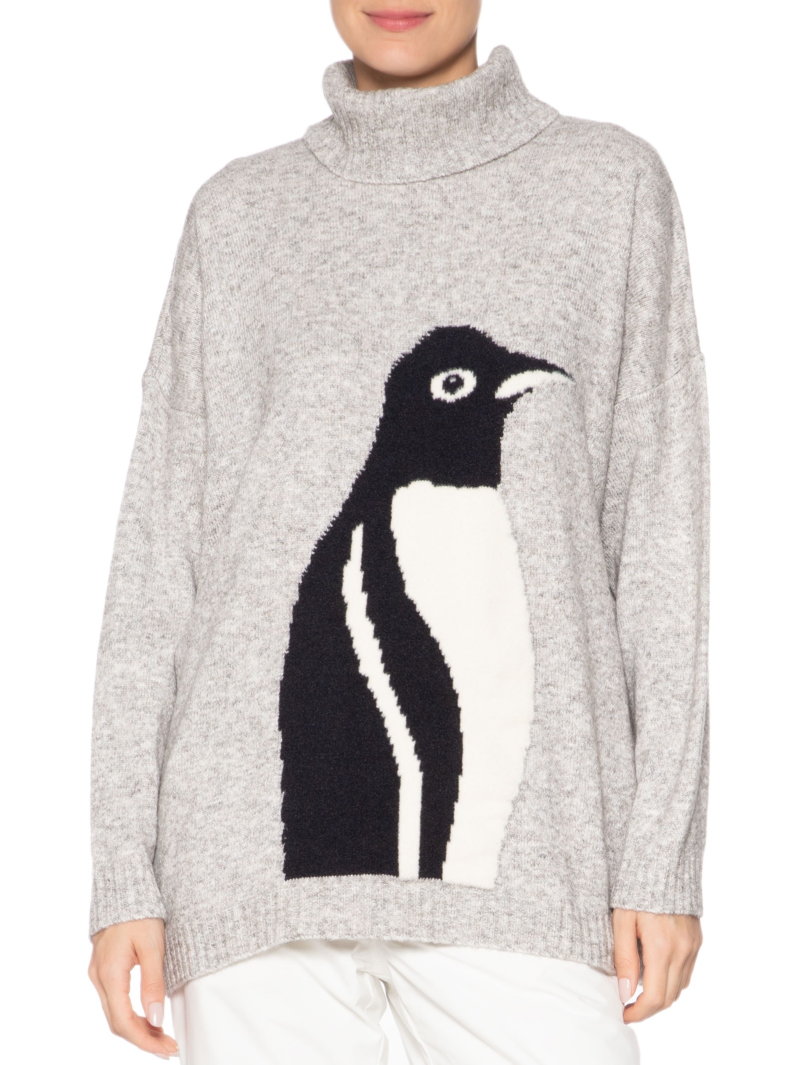 Blusa Feminina Tricot Cinza Anselmi