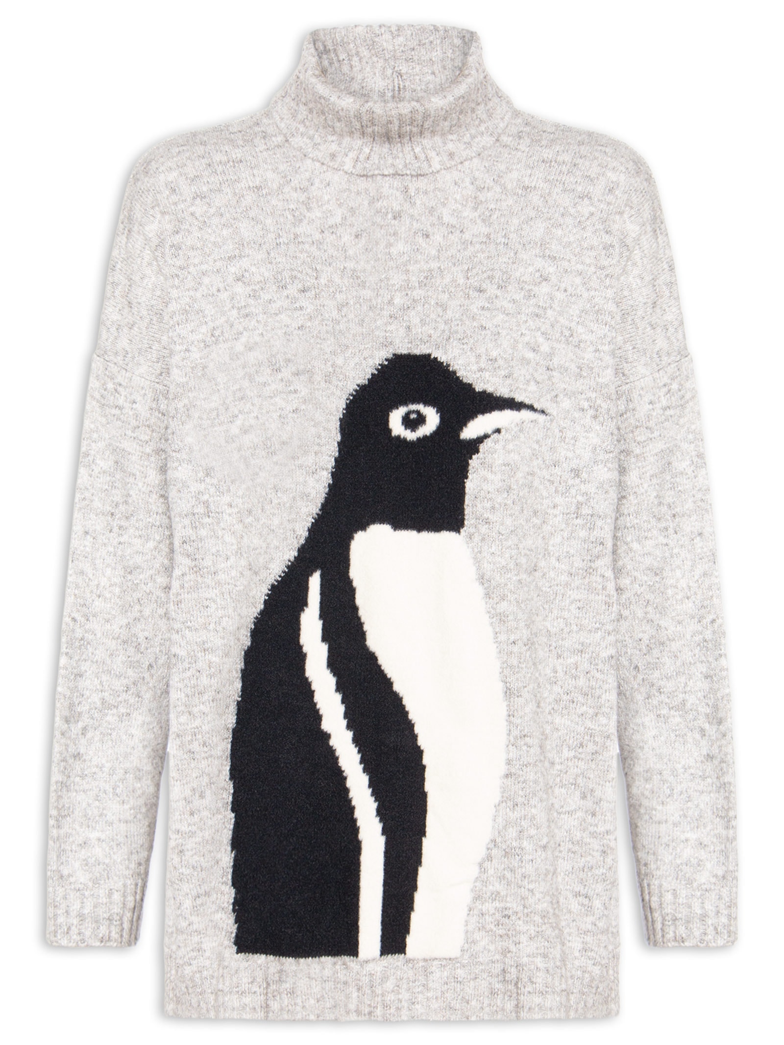 Blusa Feminina Tricot Cinza Anselmi