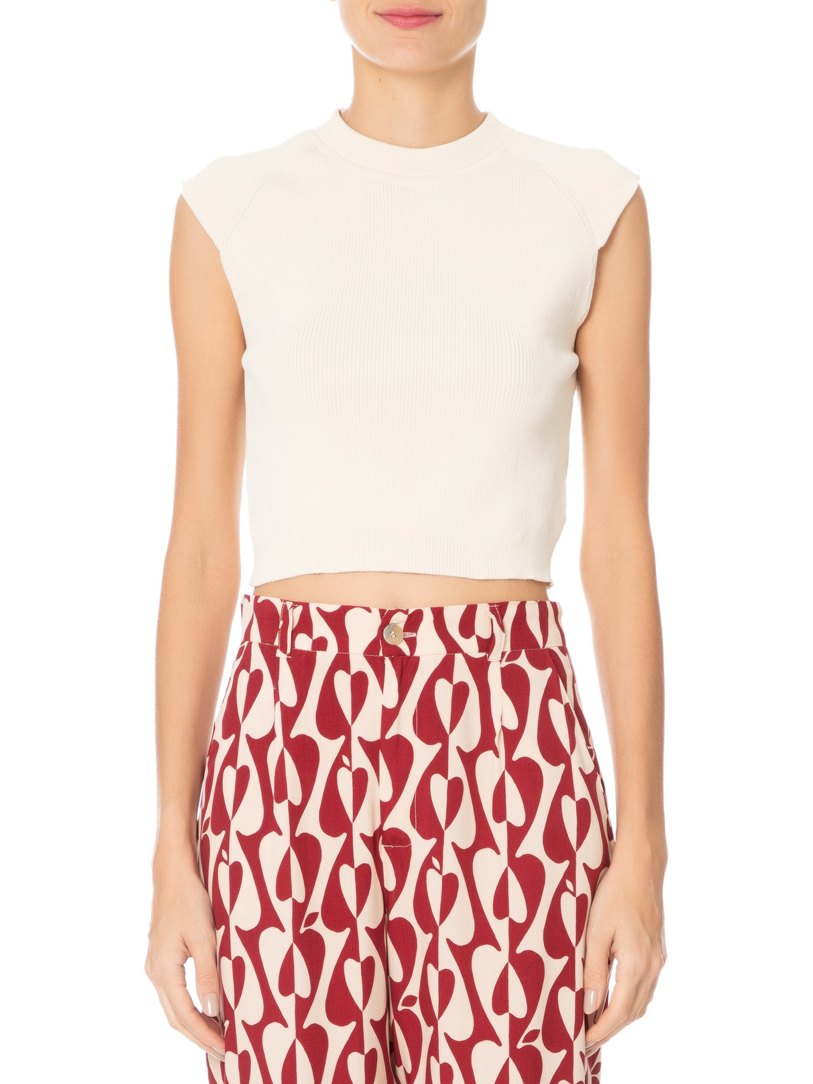 Blusa Feminina Tricot Classic Calado Bege Cantão