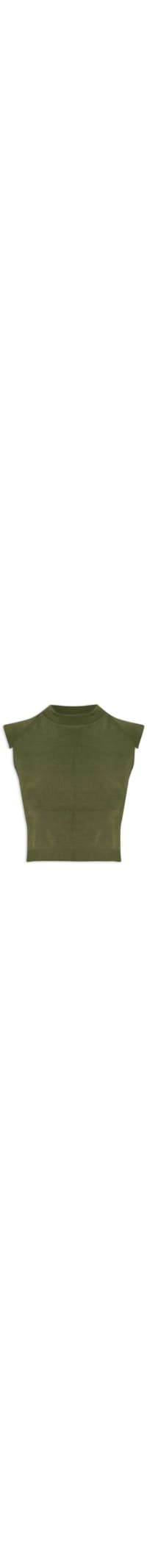 Blusa Feminina Tricot Classic Canelado - Verde