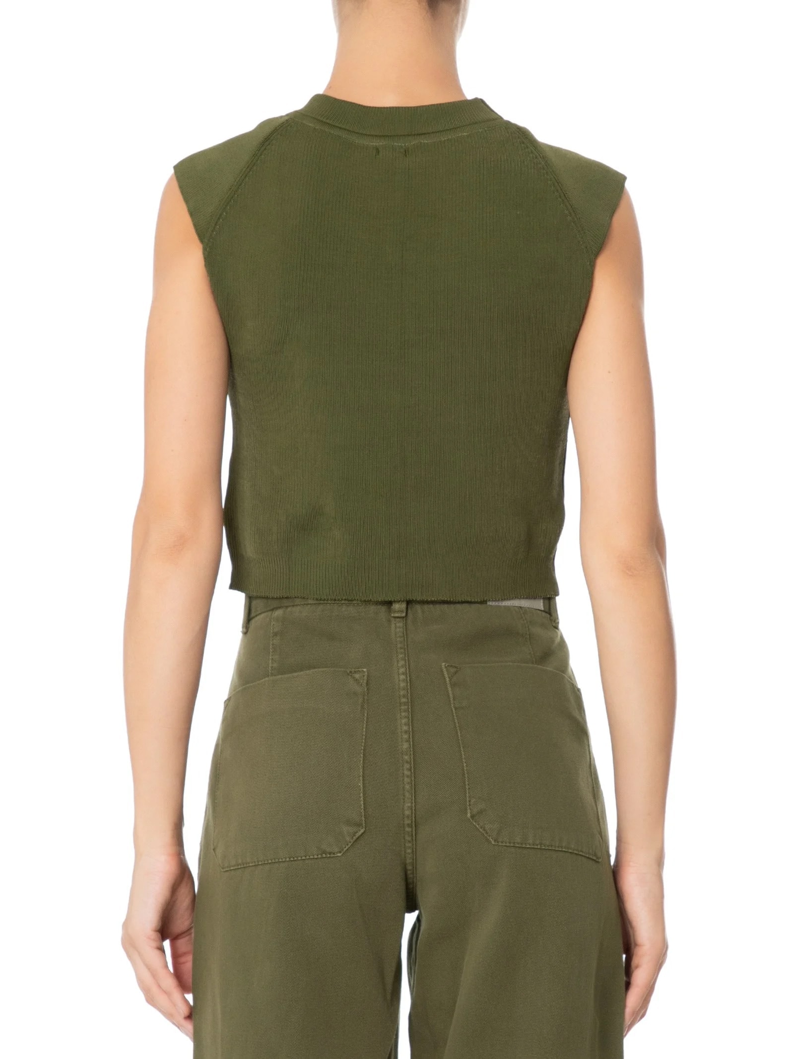 Blusa Feminina Tricot Classic Canelado Verde Cantão