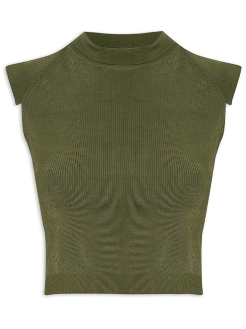 Blusa Feminina Tricot Classic Canelado – Verde