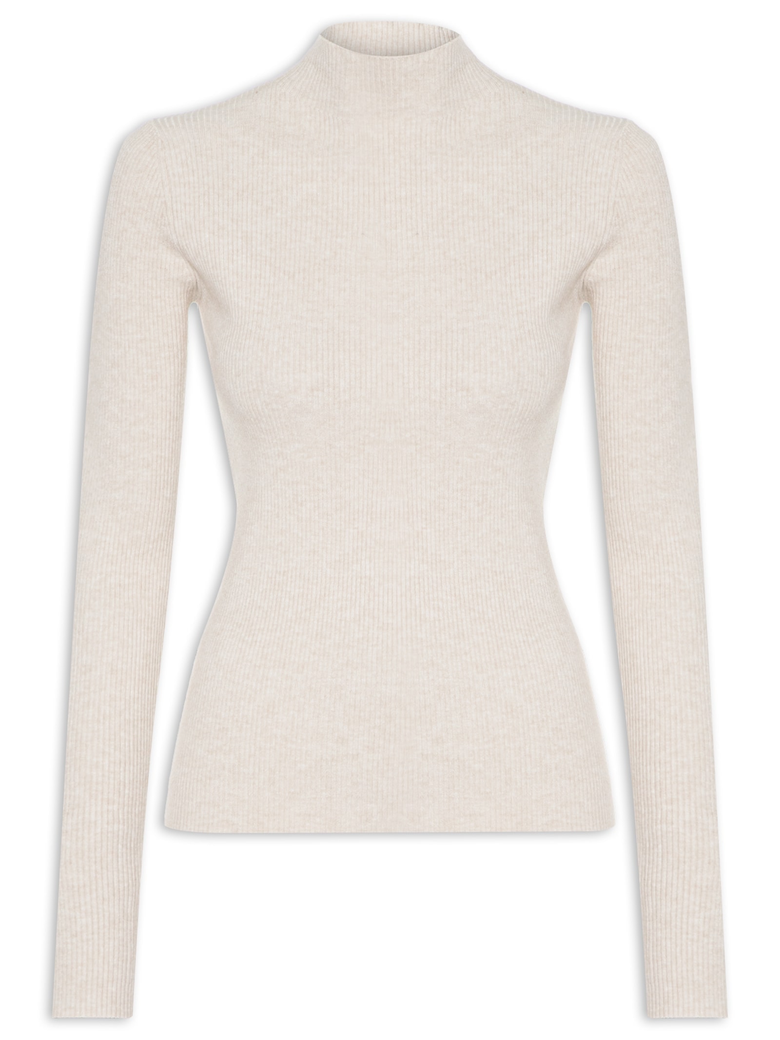 Blusa Feminina Tricot Com Dedal Bege Market 33