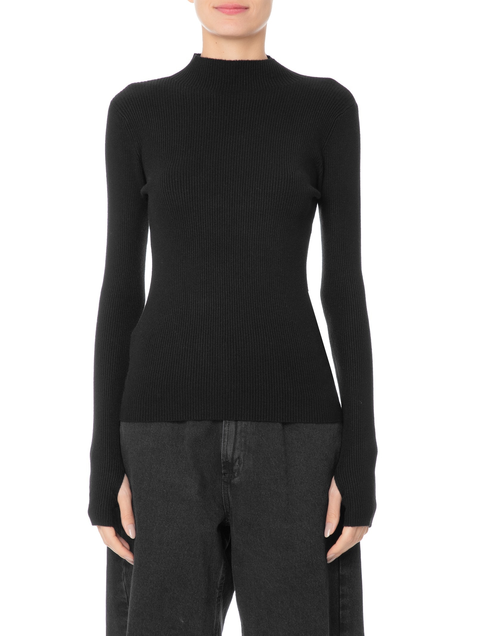 Blusa Feminina Tricot Com Dedal Preto Market 33