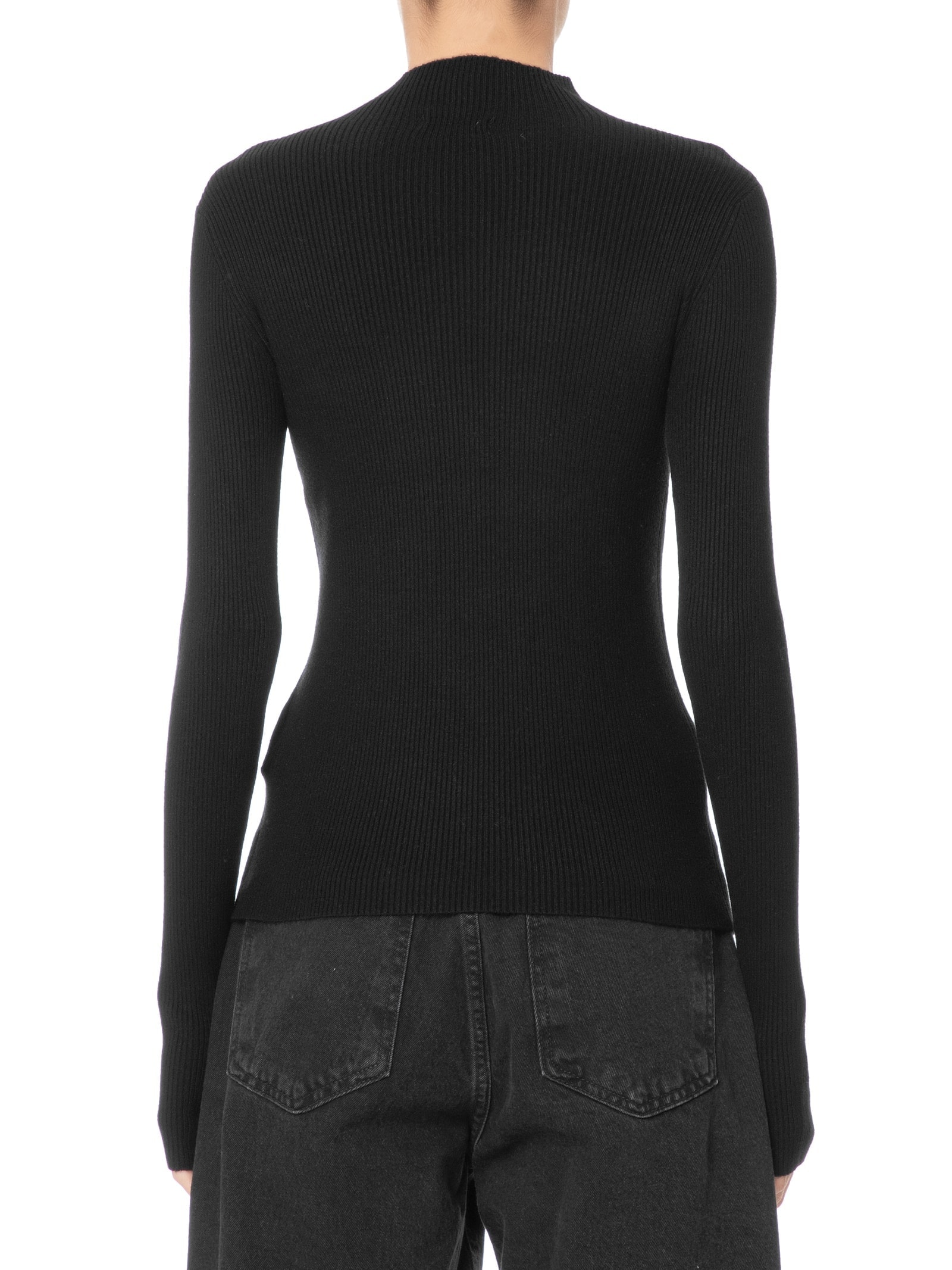 Blusa Feminina Tricot Com Dedal Preto Market 33