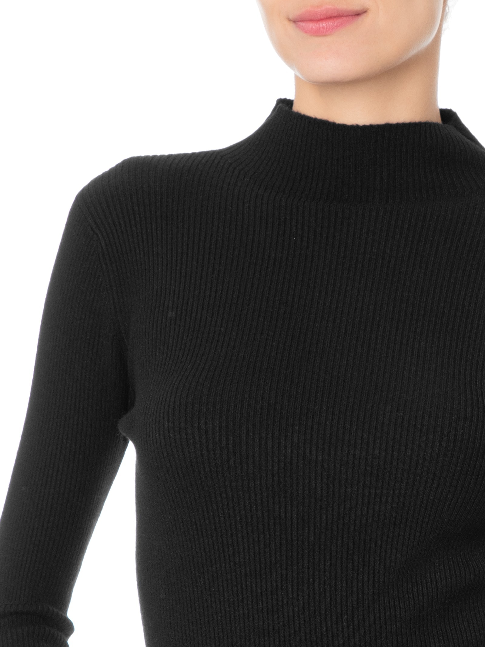Blusa Feminina Tricot Com Dedal Preto Market 33