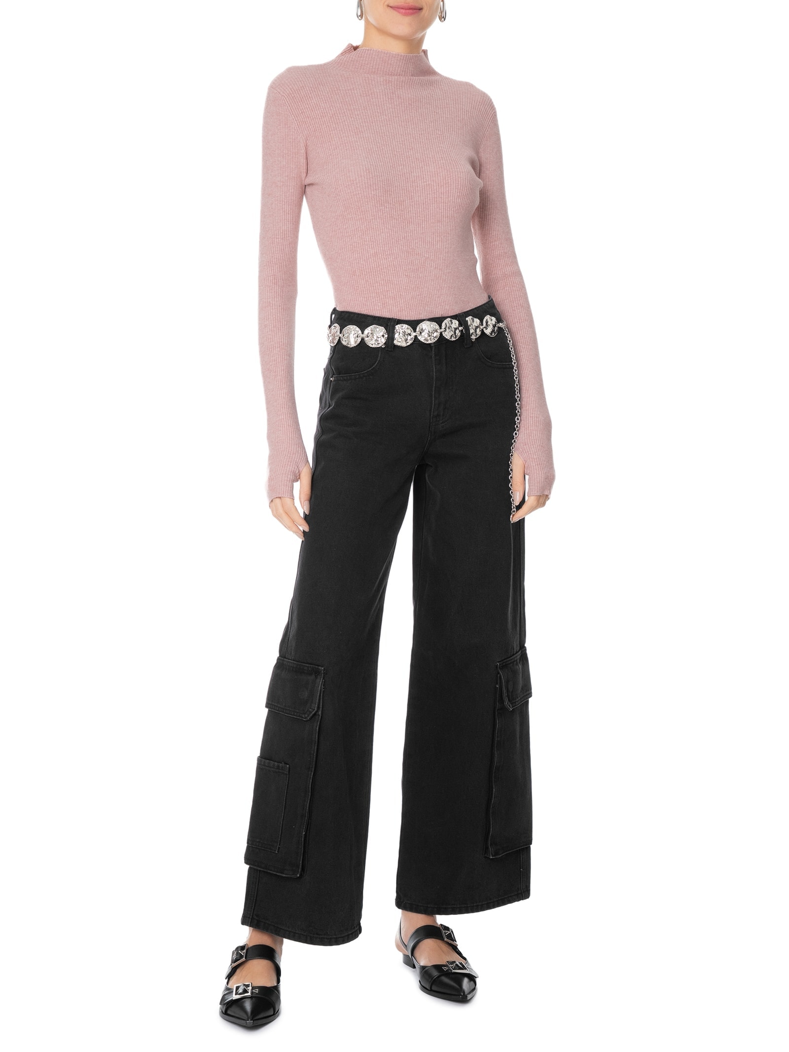 Blusa Feminina Tricot Com Dedal Rosa Market 33