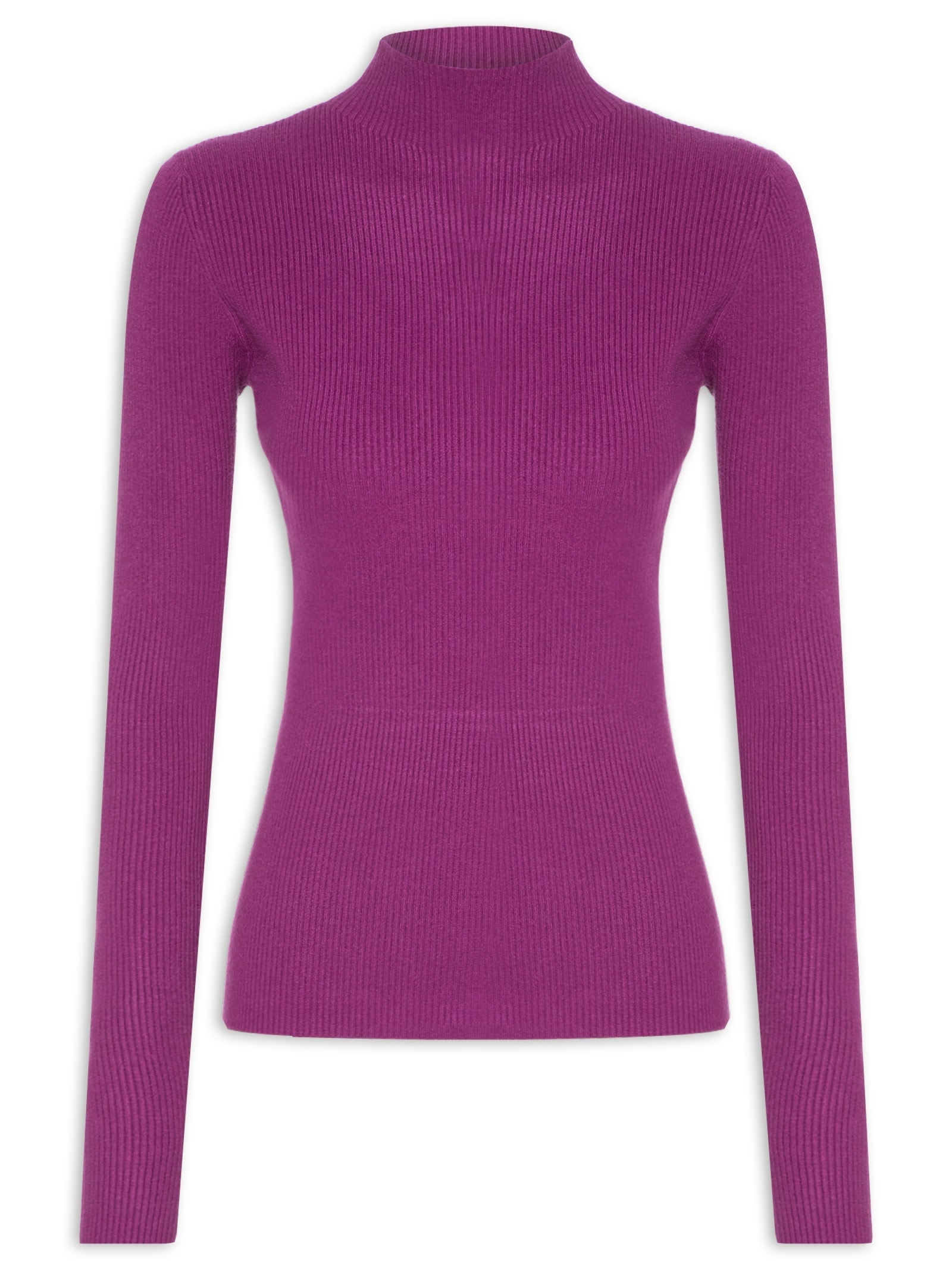 Blusa Feminina Tricot Com Dedal Roxo Market 33