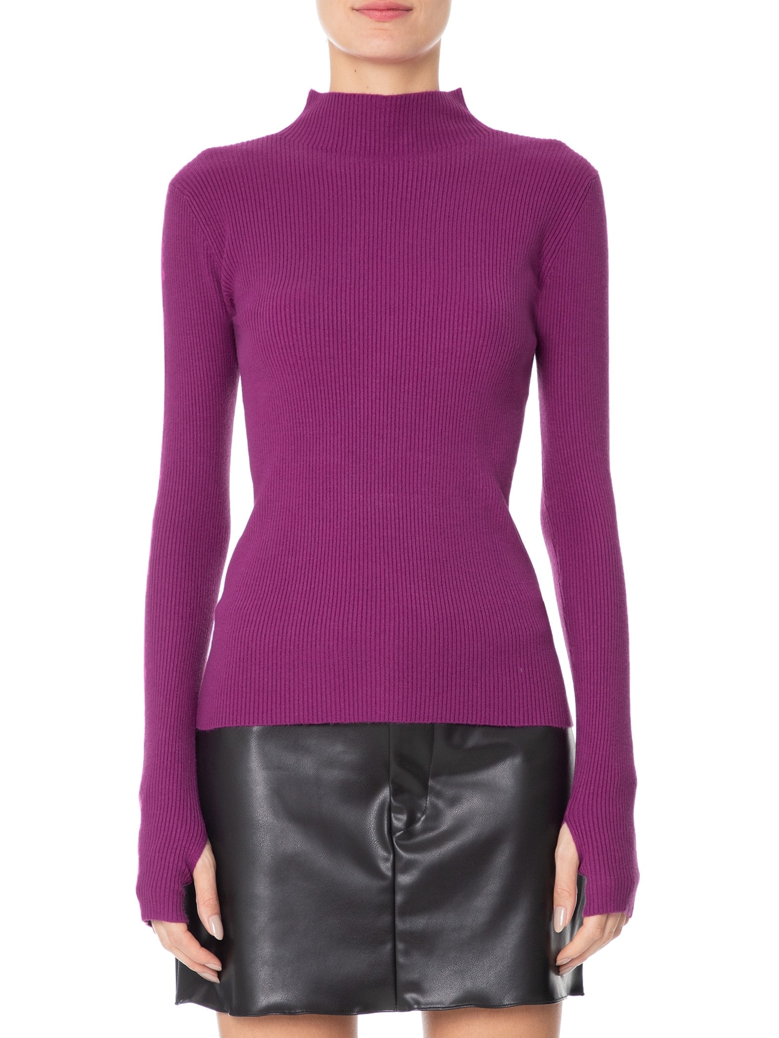 Blusa Feminina Tricot Com Dedal Roxo Market 33