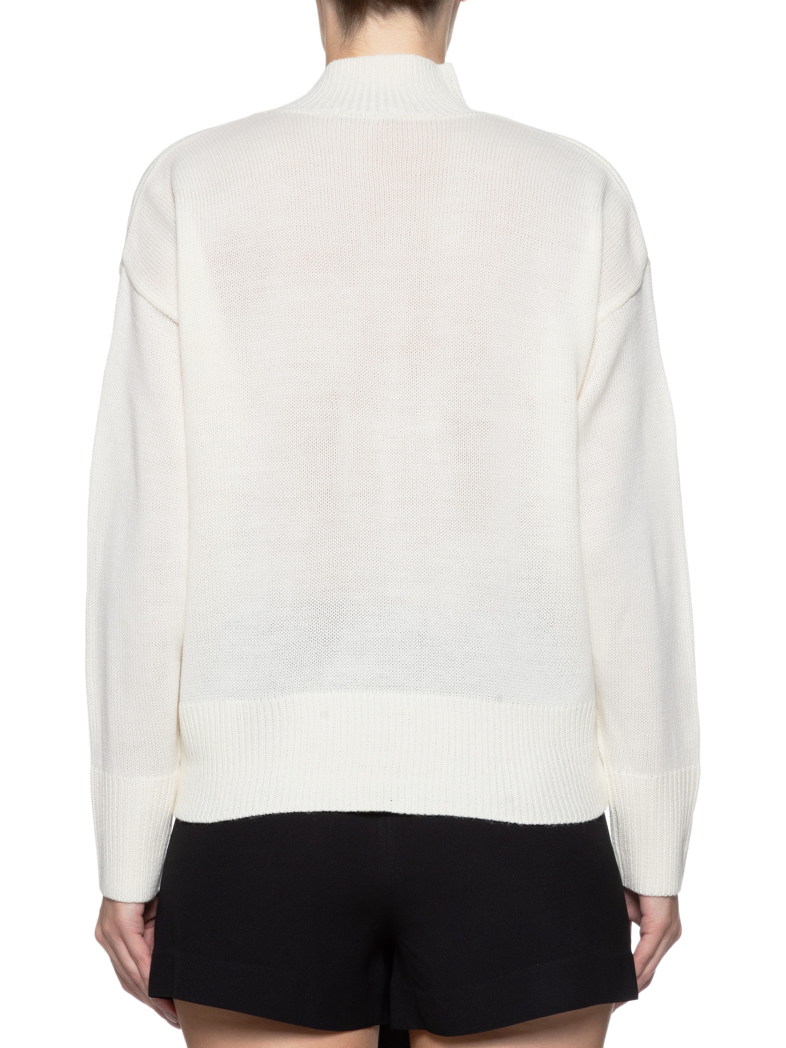 Market 33 - Blusa Feminina Tricot Com Gola Alta - Off White