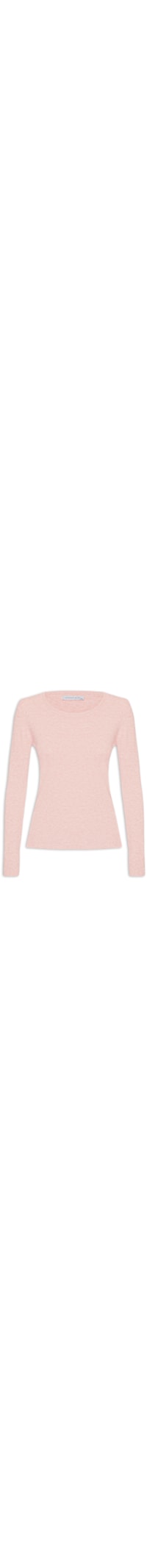 Blusa Feminina Tricot Com Manga Longa - Rosa
