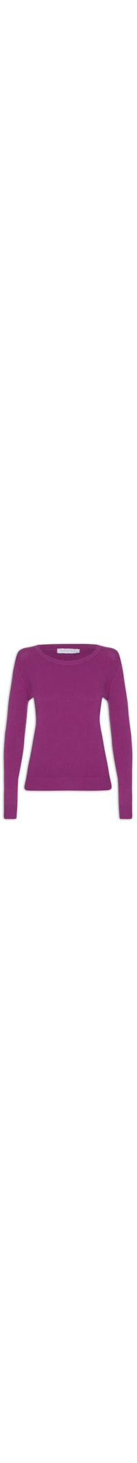 Blusa Feminina Tricot Com Manga Longa - Roxo