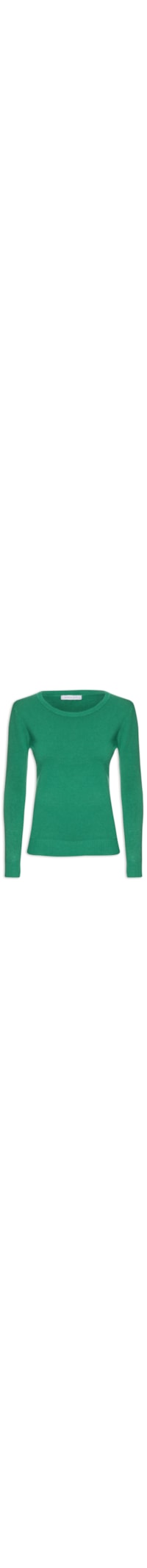 Blusa Feminina Tricot Com Manga Longa - Verde