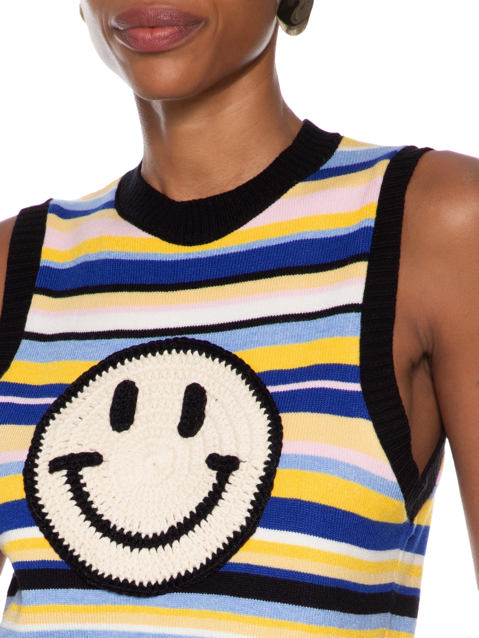 Blusa Feminina Tricot Com Patch Azul My Favorite