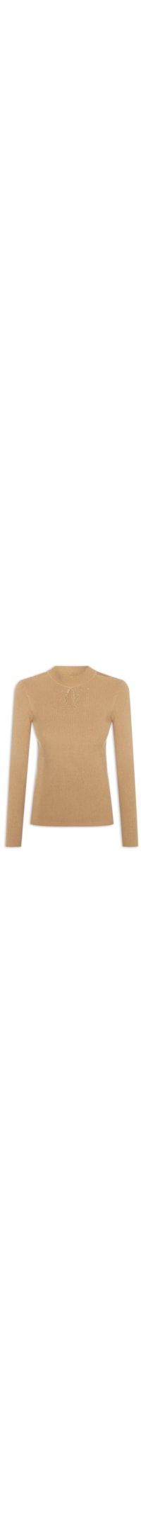 Blusa Feminina Tricot com Strass - Marrom