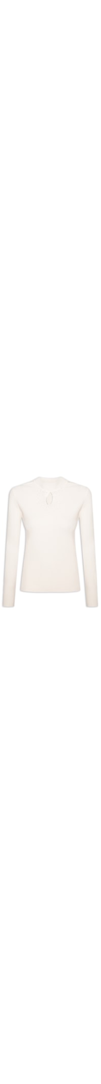Blusa Feminina Tricot com Strass - Off White