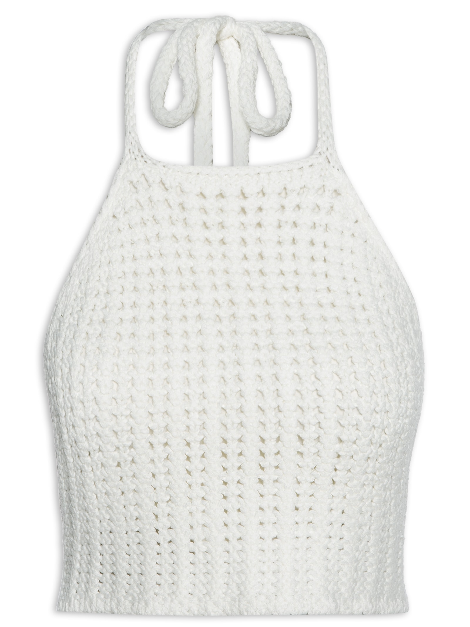 Blusa Feminina Tricot Crochet Branco Dress To