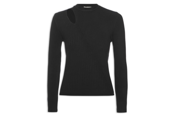 Blusa Feminina Tricot Cut Cut - Preto
