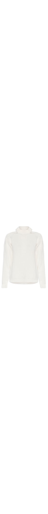 Blusa Feminina Tricot Cut Out Gola - Off White