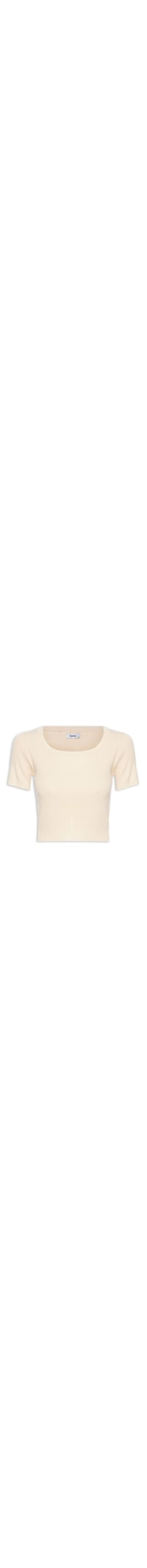 Blusa Feminina Tricot Decote Canoa - Bege