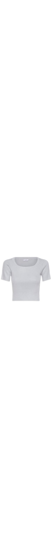 Blusa Feminina Tricot Decote Canoa - Cinza