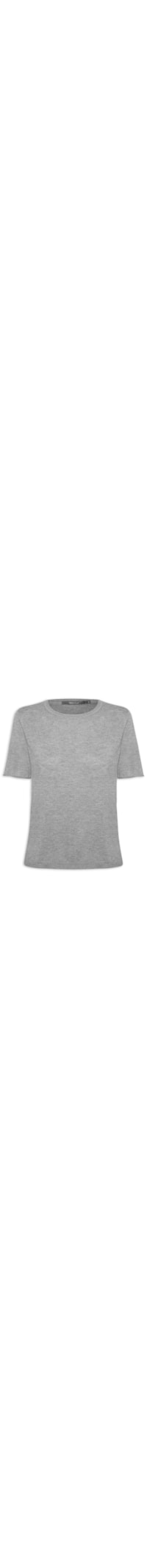 Blusa Feminina Tricot Decote Careca - Cinza