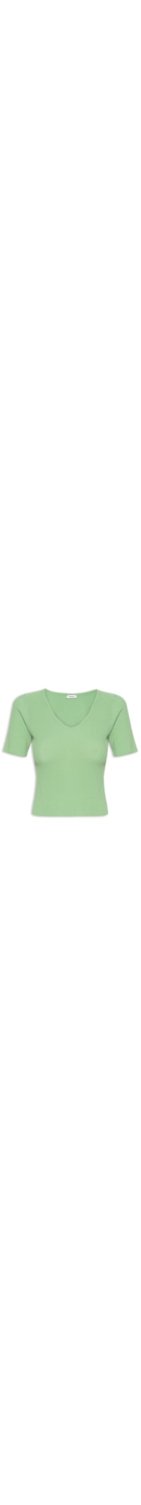 Blusa Feminina Tricot Decote Em U - Verde