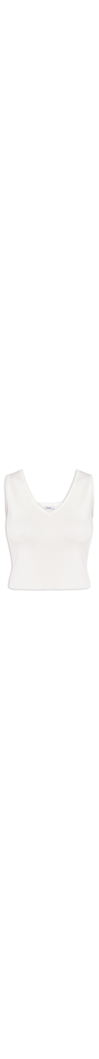 Blusa Feminina Tricot Decote Em V - Off White