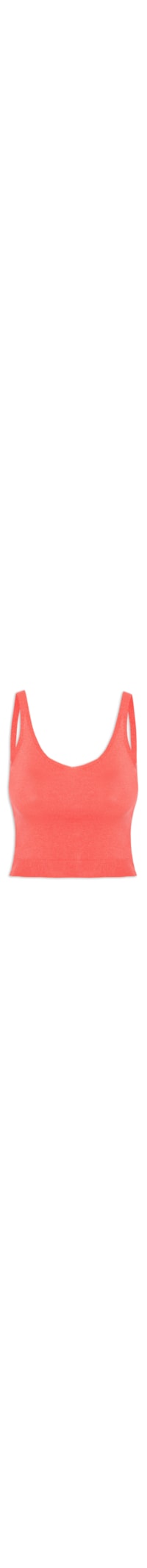 Blusa Feminina Tricot Decote Em V - Vermelho