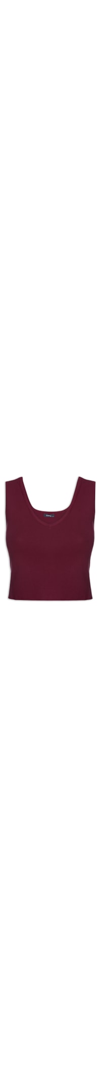 Blusa Feminina Tricot Decote Em V - Vinho