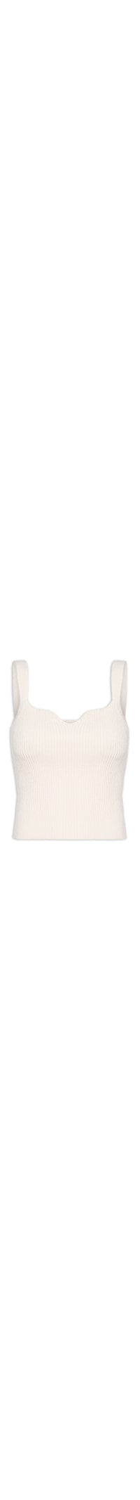 Blusa Feminina Tricot Decote - Off White