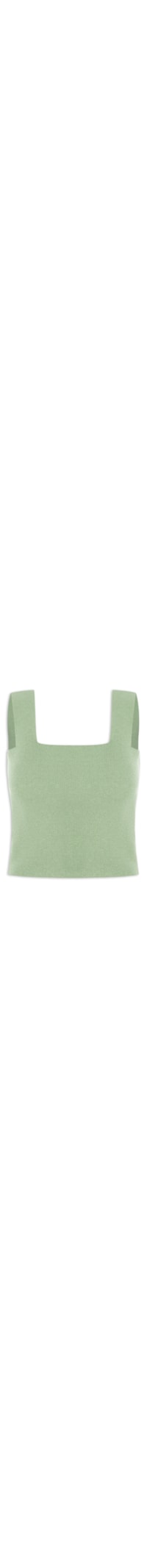 Blusa Feminina Tricot Decote Reto - Verde
