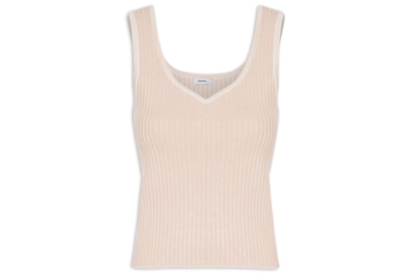 Blusa Feminina Tricot Decote V - Bege