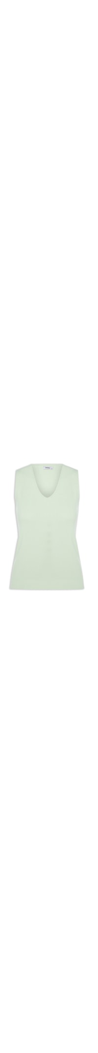 Blusa Feminina Tricot Decote V Sem Manga - Verde