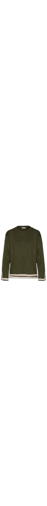 Blusa Feminina Tricot Detalhe Bicolor - Verde
