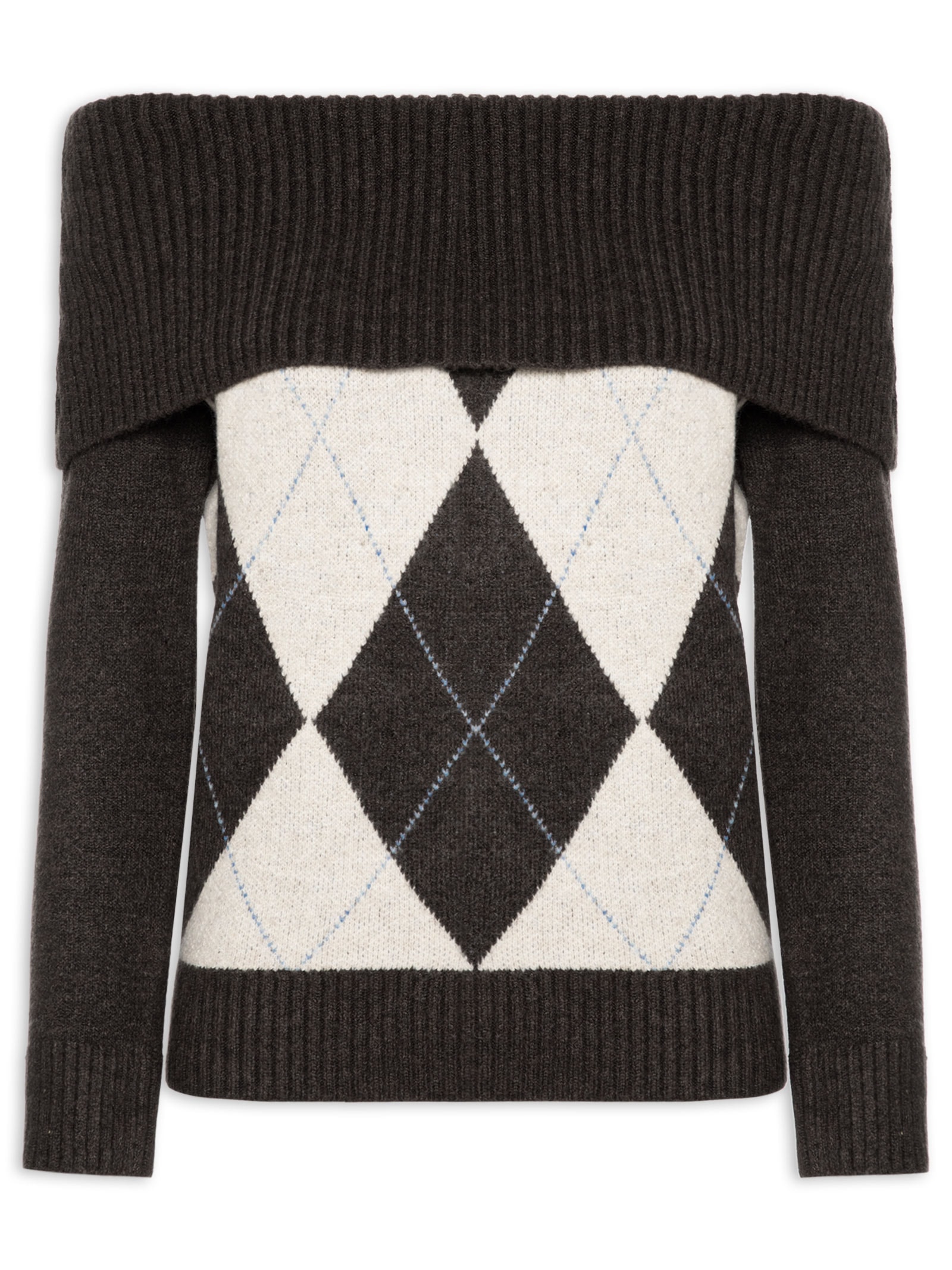 Blusa Feminina Tricot Drapey Off Marrom Cotton On